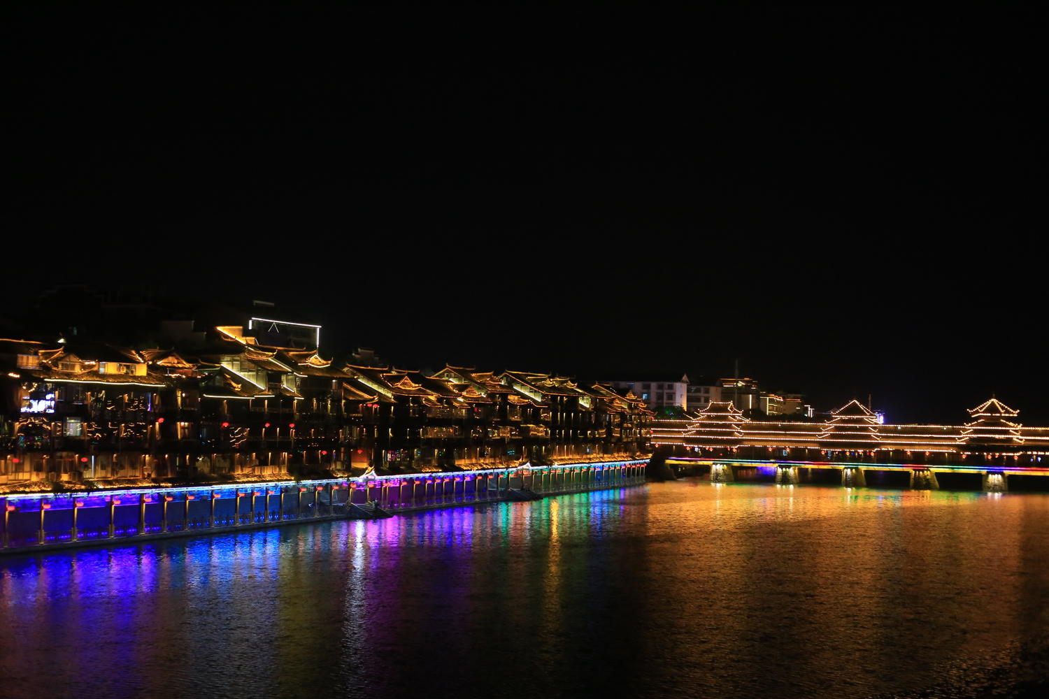 湖南芷江夜景图片高清图片